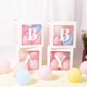 4pcs Transparent Baby Balloon Boxes