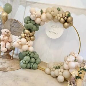 Balloon Garland With Artificial Flowers