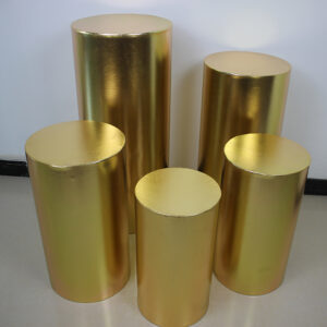 Metal Plinths In Gold