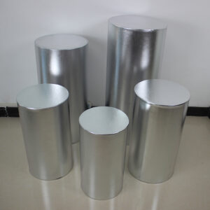 Metal Plinths In Silver