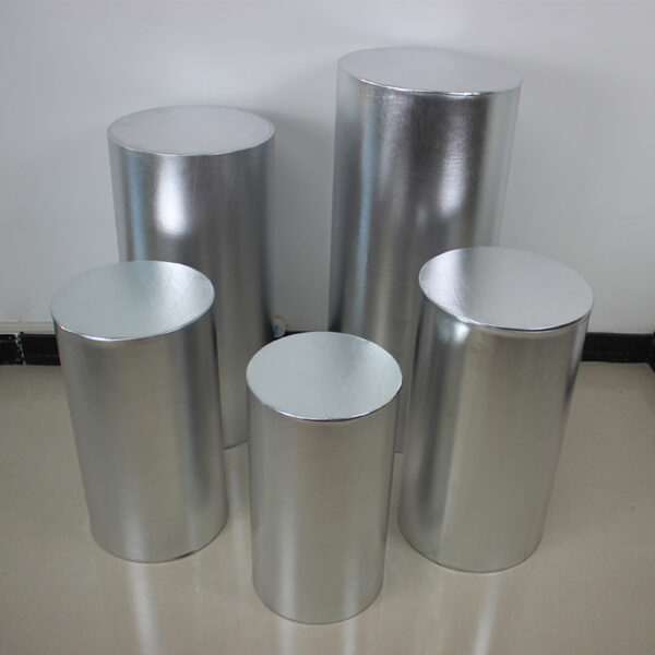 Metal Plinths In Silver