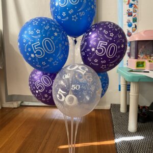 7-Balloon Birthday Bouquet With Numbers