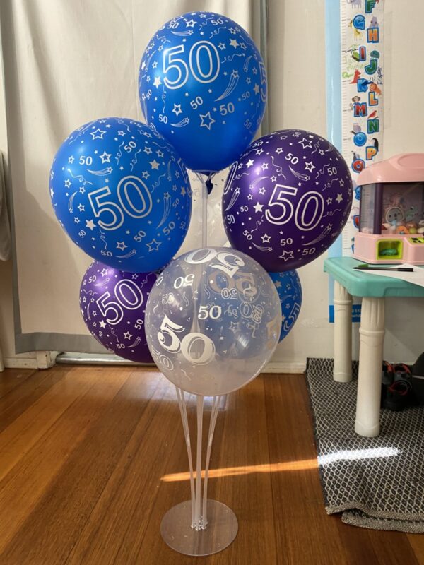 7-Balloon Birthday Bouquet With Numbers