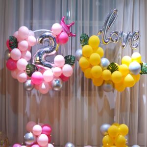 Small Balloon Garlands On Circular Stands